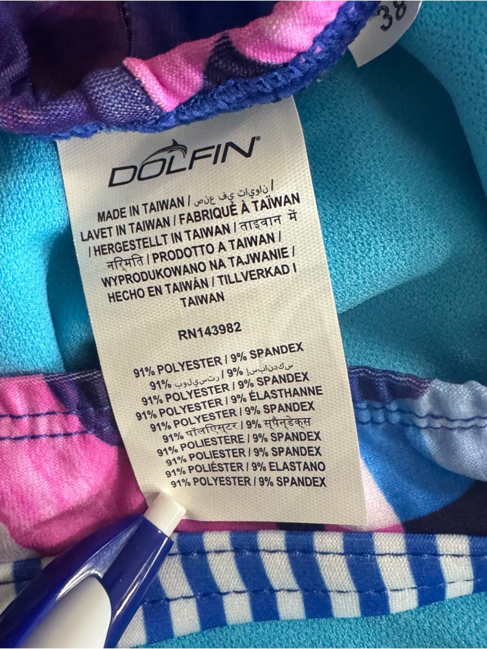 Dolfin Uglies Women's One Piece Swimsuit Size 38 Multicolor Geometric Print - Picture 8 of 10